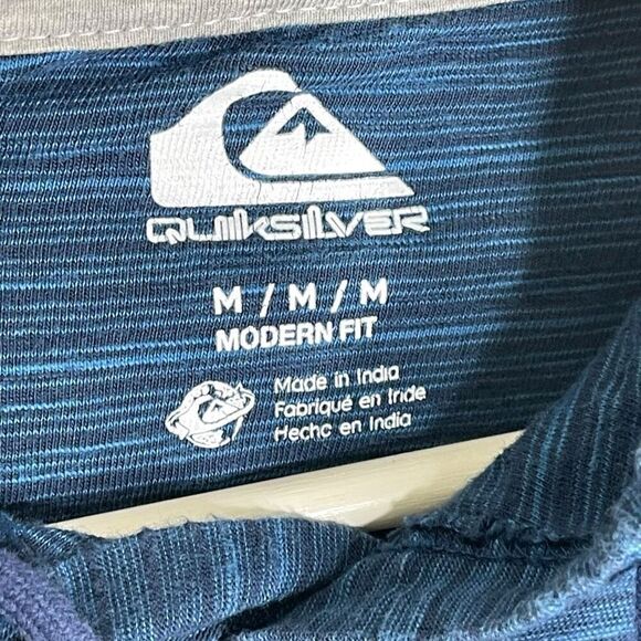 Quiksilver Kentin Hoody Hooded Shirt Heather Blue Modern Fit Men’s Size Medium - Picture 8 of 11